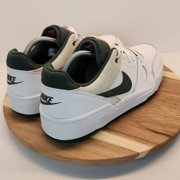 NIKE FULL FORCE LOW CASUAL SNEAKERS MENS SIZE 10 WHITE / DARK GREEN - Picture 5 of 12